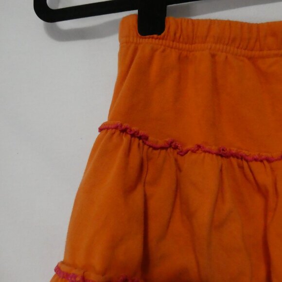 TANGERINE | size 12 | Vibrant Orange Ruffle Cotton Skirt - Skorts - Picture 3 of 14